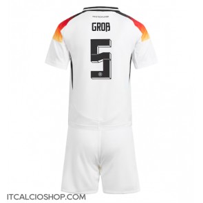 Germania Pascal Gross #5 Prima Maglia Bambino Europei 2024 Manica Corta (+ Pantaloni corti)